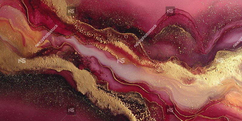 Abstract Art With Gold Foil Effect — Stock Photo