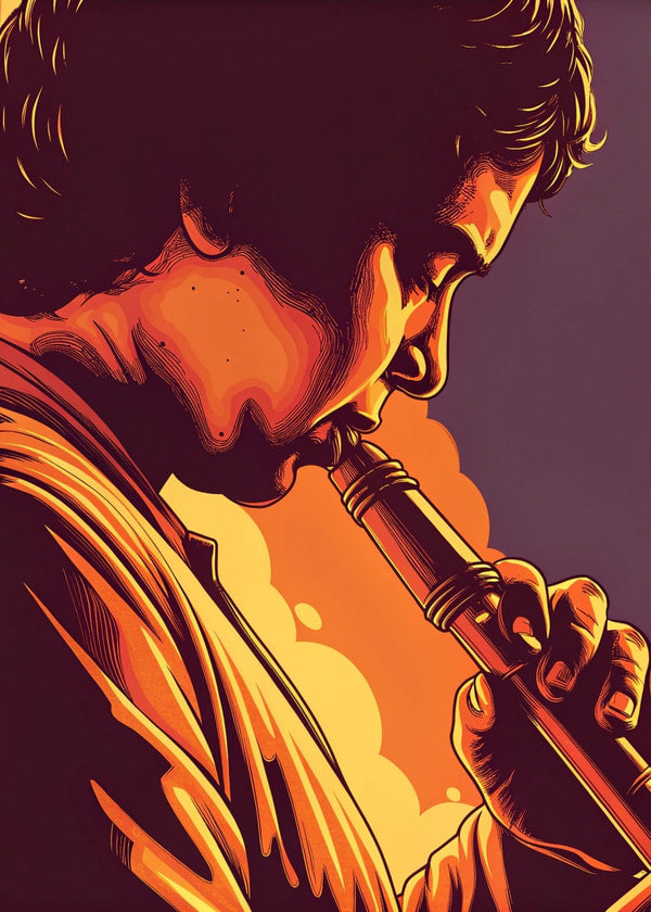 Jazz Trumpet Player — Stock Illustration