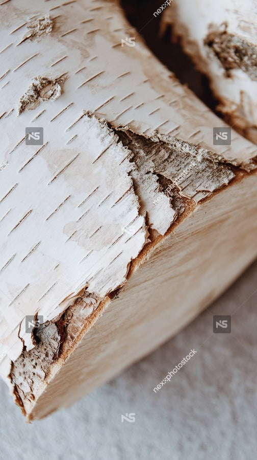 Birch Bark Cutting Board — Stock Photo