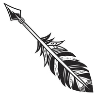 A Black And White Feather Quill Pen — Stock Vector