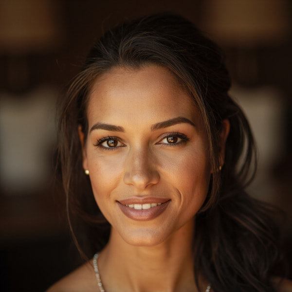 Woman Posing For Portrait In Restaurant Setting — Stock Photo