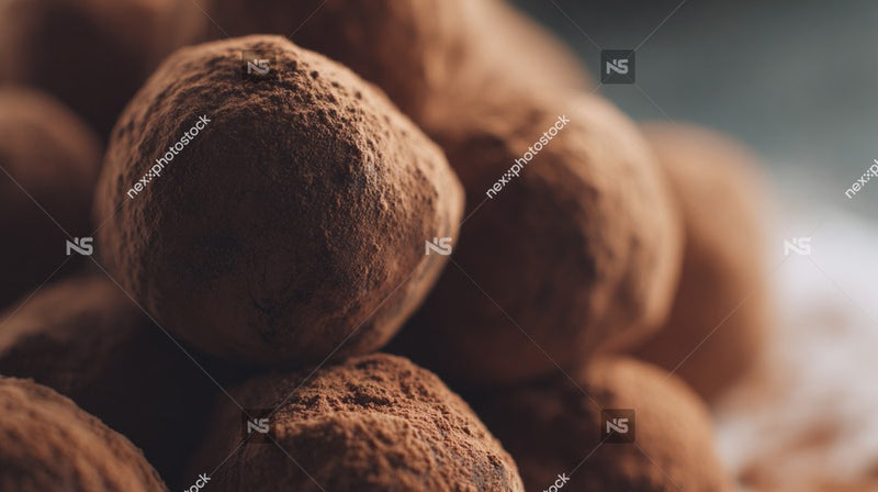 Chocolate Truffles Are Displayed In A Pile — Stock Photo