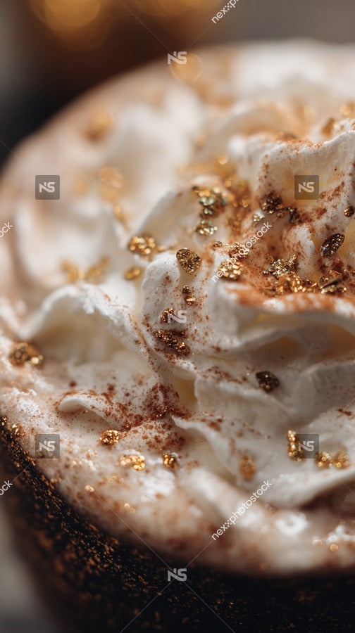 A Close Up Of A Cinnamon Roll Topped With Cream Cheese Frosting And Sprinkles Showcasing The Delicious Details — Stock Photo
