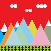Stylized Mountain Range Illustration — Stock Vector
