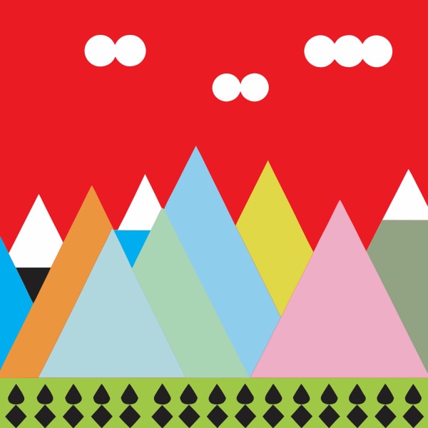 Stylized Mountain Range Illustration — Stock Vector