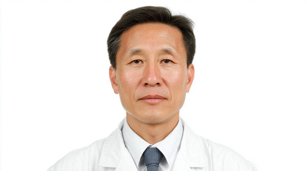 Asian Male In White Lab Coat — Stock Photo