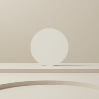 Displays A Minimalist Oval Object Placed On A Curved Surface Which To Be A Table Stand — Stock Photo