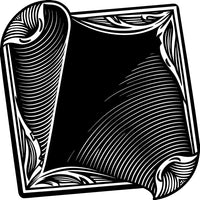 Black And White Illustration Of A Vintage Style Frame With Intricate Designs On The Sides — Stock Vector