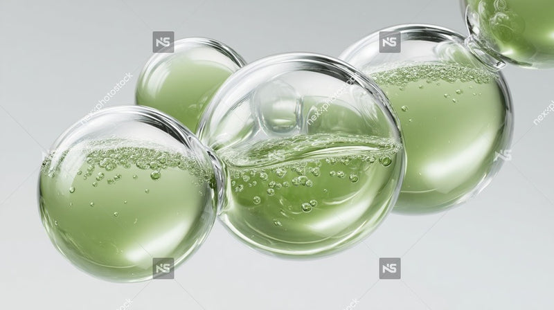 Green Soap Bubbles — Stock Photo