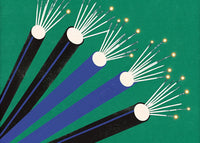 Colorful Illustration Of A Collection Of Electronic Components And Wires Against A Green Background — Stock Illustration