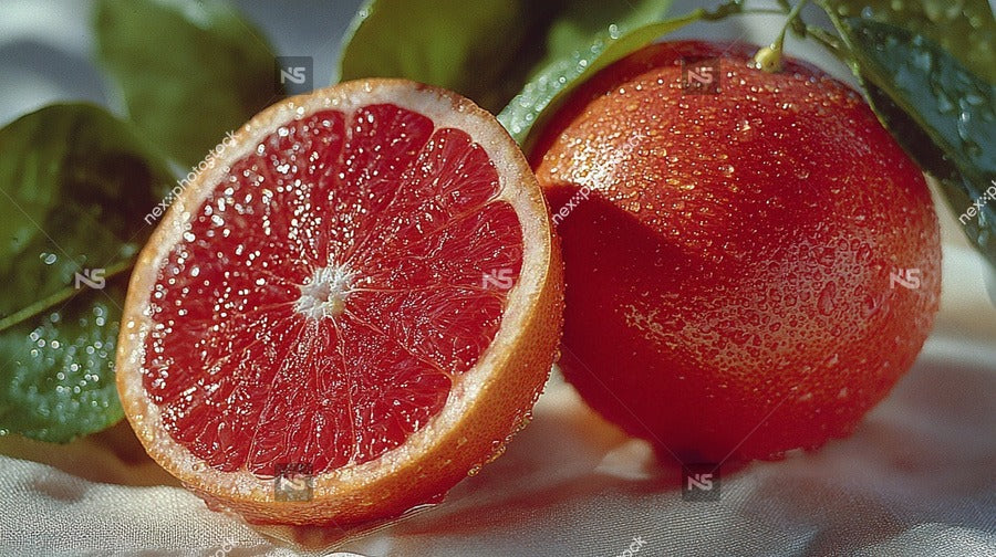 A Close Up Image Of A Grapefruit With Seeds Showcasing Its Vibrant Color And Texture — Stock Photo