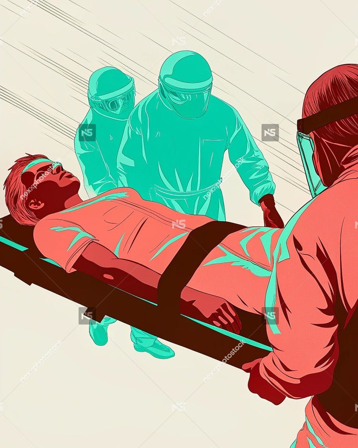 Medical Emergency Response Team — Stock Illustration