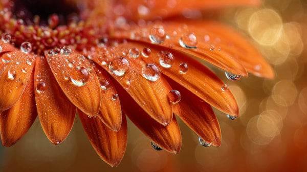 Water Droplets On A Orange Flower — Stock Photo