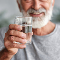 Man Holding A Glass Of Water — Stock Photo
