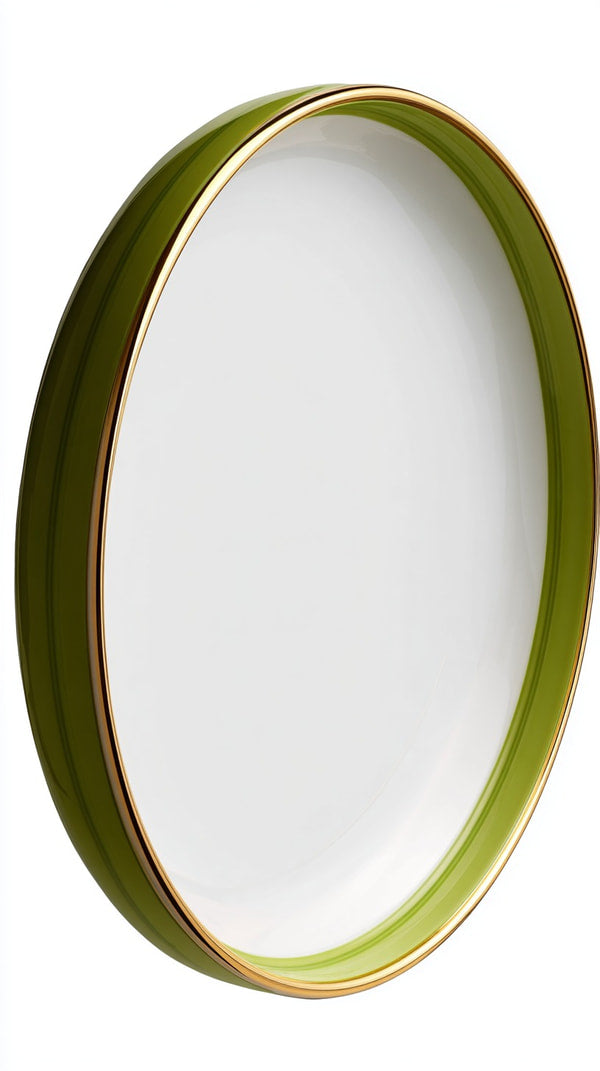 Gold Framed Oval Mirror — Stock Photo