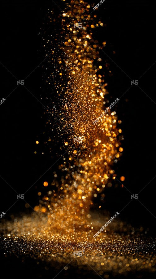 Gold Confetti In Motion — Stock Photo