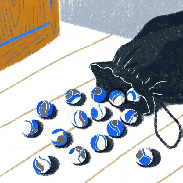 A Collection Of Sports Balls Scattered On A Wooden Floor In Front Of A Person S Feet — Stock Illustration