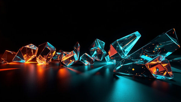 Colorful Crystal Sculptures — Stock Photo