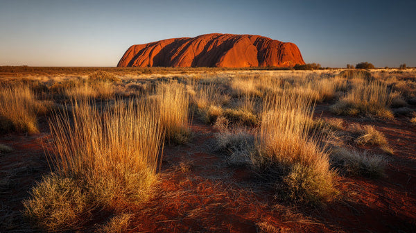 Aerial View Of Uluru Australia During Sunset — Stock Photo