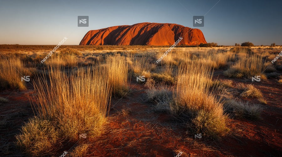 Aerial View Of Uluru Australia During Sunset — Stock Photo