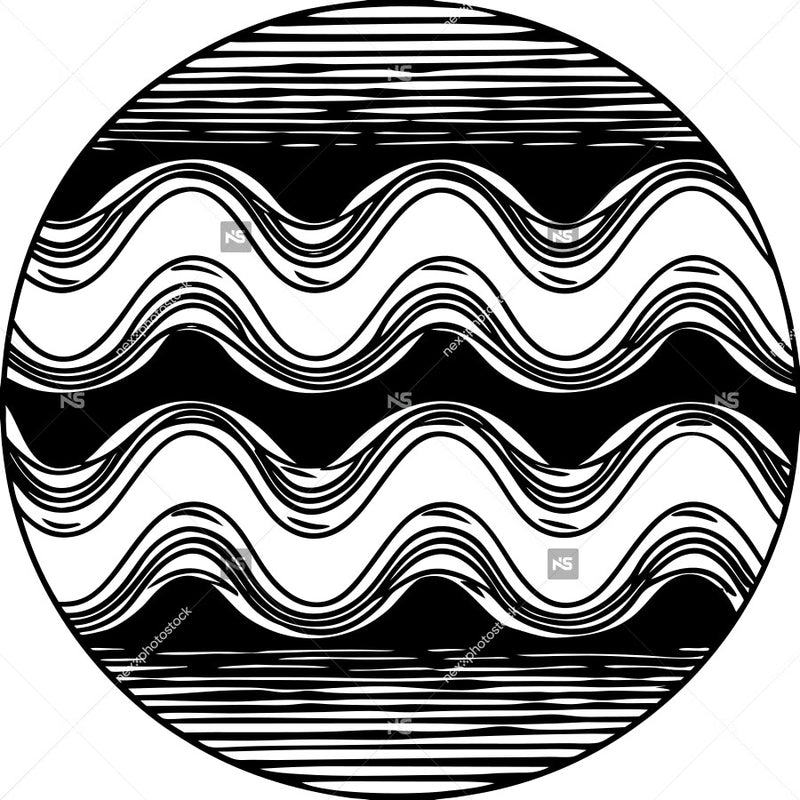 Abstract Art With Black And White Color Scheme Intricate Patterns And Shapes That Resemble Waves Ripples — Stock Vector
