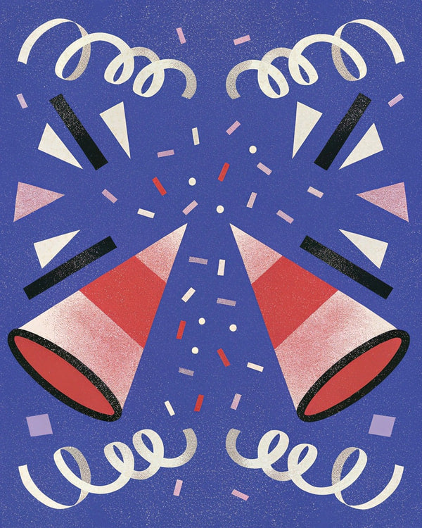 Colorful Confetti Party Decoration — Stock Illustration
