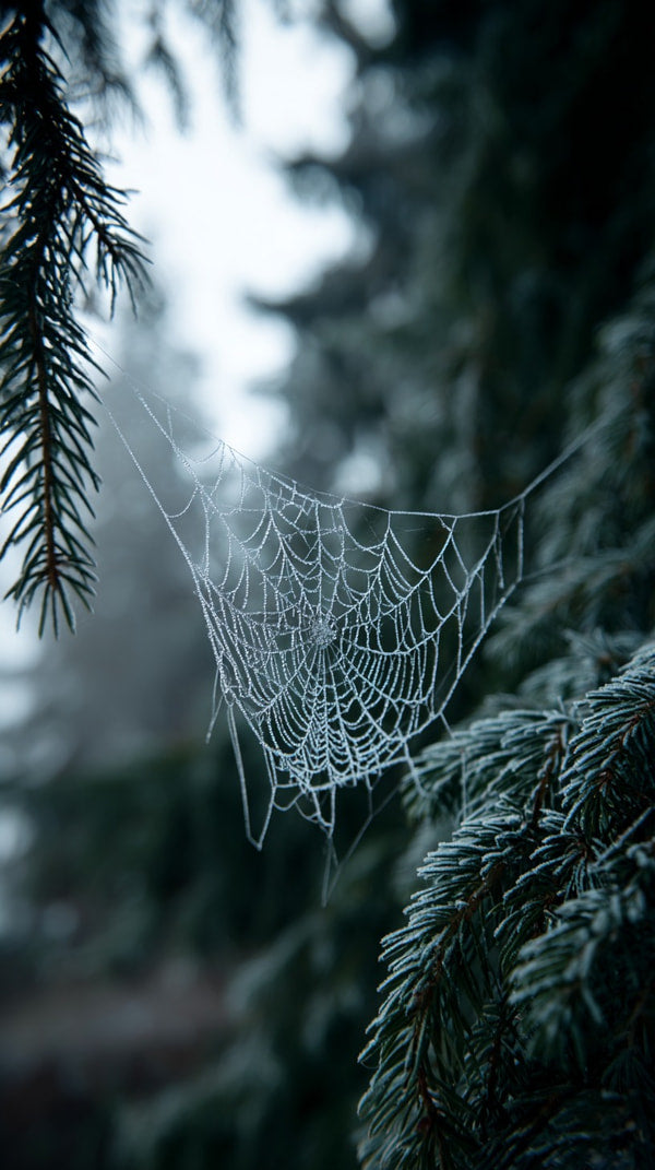 Spider Web In A Forest Setting — Stock Photo