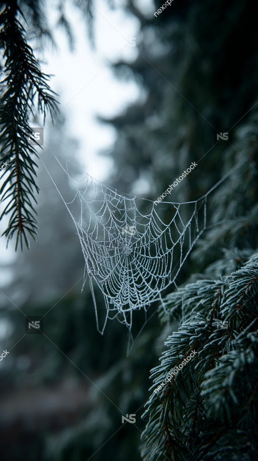 Spider Web In A Forest Setting — Stock Photo