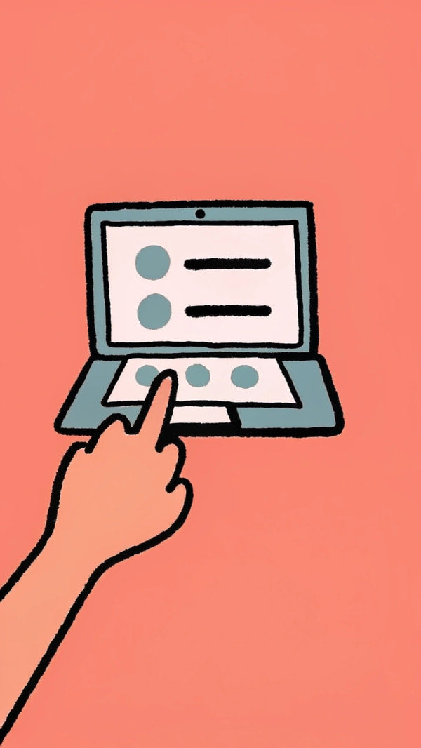 Tablet Screen With Hand Pointing To It — Stock Illustration