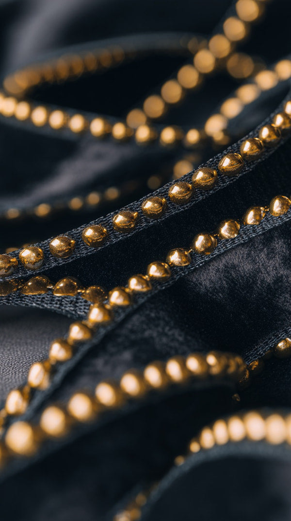 Feather Boa With Gold Sequins — Stock Photo