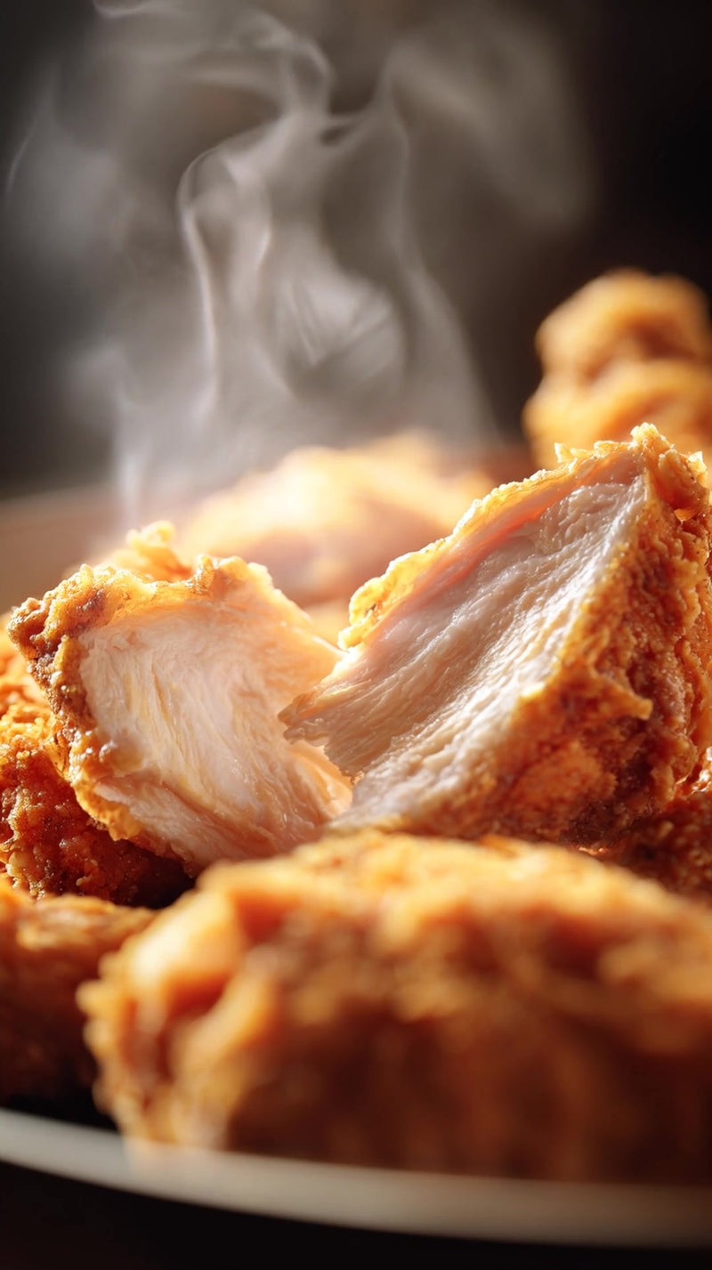 crispy fried chicken - Stock Video