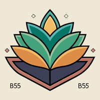 A Vibrant Stylized Flower Design With A Central Motif And Surrounding Petals In Various Shades Of Orange Yellow Green And Blue — Stock Vector