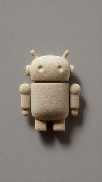 Sand Robot 3d Printed Resembling Google S Android Mascot — Stock Photo