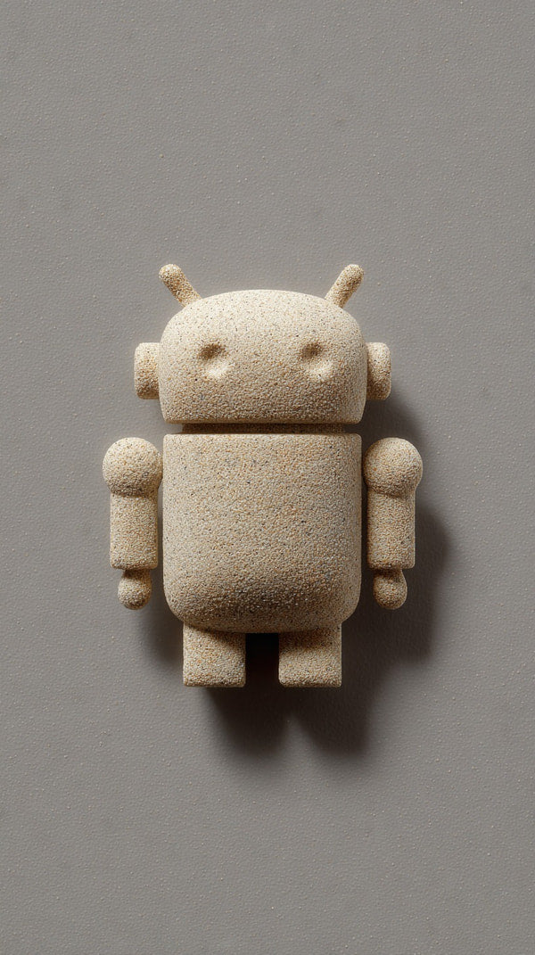 Sand Robot 3d Printed Resembling Google S Android Mascot — Stock Photo