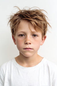 A Young Boy With Messy Hair — Stock Photo