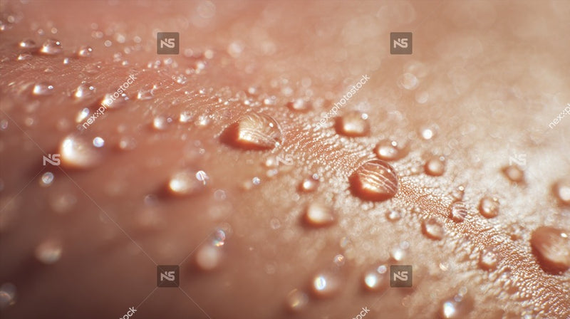 Water Droplets On A Surface — Stock Photo