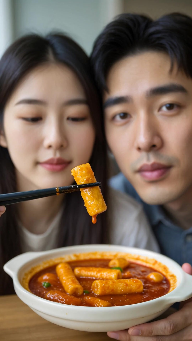 a man and woman sharing a bowl of food with the woman holding chopsticks over the dish - Stock Video