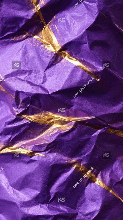 Displays A Close Up Of Crumpled Purple Paper With A Textured Appearance Showcasing Its Creases And Folds — Stock Photo