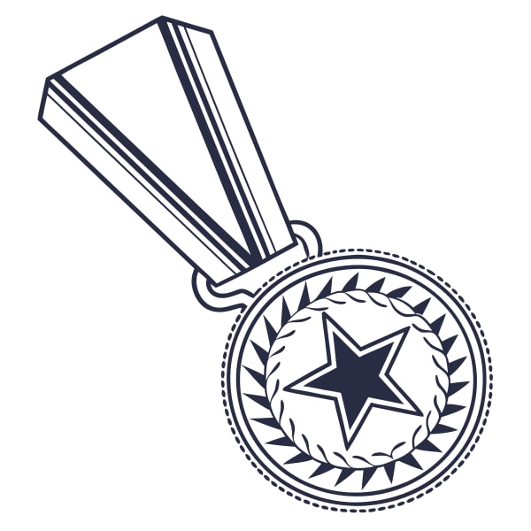 Medal With A Star Design — Stock Vector