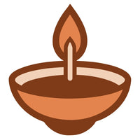 An Image A Stylized Depiction Of A Lit Candle Within A Traditional Indian Diwali Lamp With Warm Orange And Brown Tones — Stock Vector