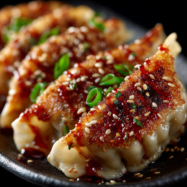 Sesame Seed Dumplings With Dipping Sauce — Stock Photo