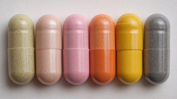Colorful Pill Capsules On Display — Stock Photo