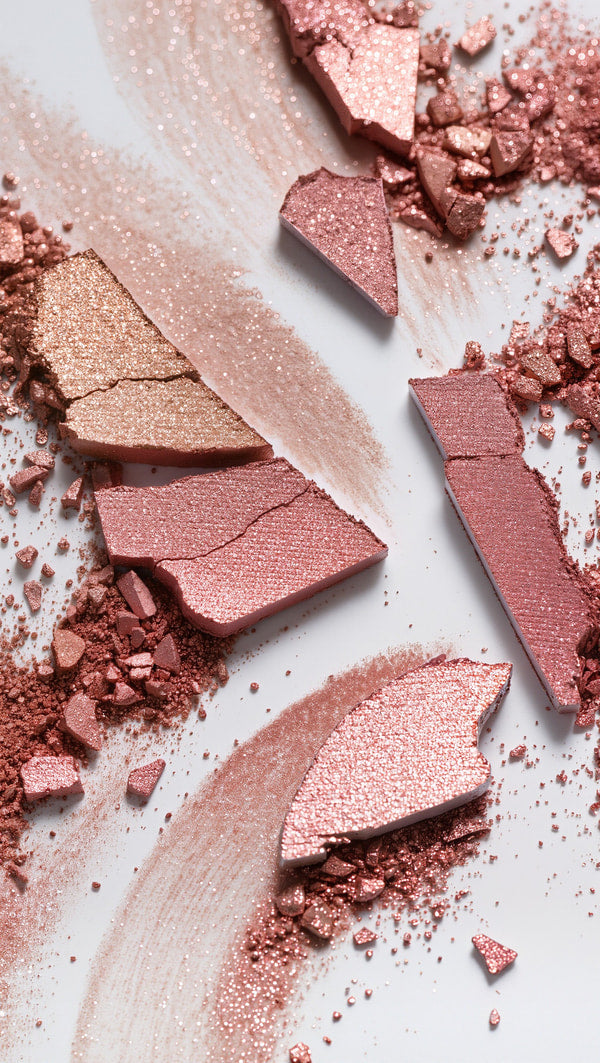 Glittery Bronze Eyeshadow Palette With Shimmering Pigments And A Metallic Finish — Stock Photo