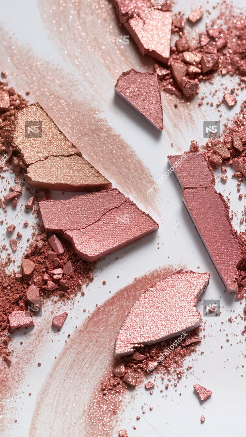 Glittery Bronze Eyeshadow Palette With Shimmering Pigments And A Metallic Finish — Stock Photo