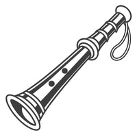 A Flute Is A Wind Instrument That Is Played By Blowing Air Through It — Stock Vector
