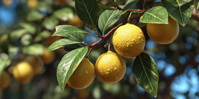 a tree with yellow oranges hanging from its branches - Stock Video