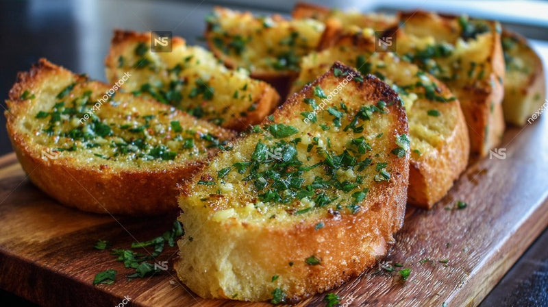 Herb Topped Bread Loaves On A Wooden Cutting Board — Stock Photo