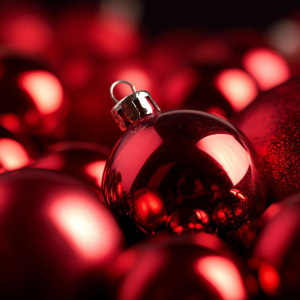 Red Christmas Ornaments — Stock Photo