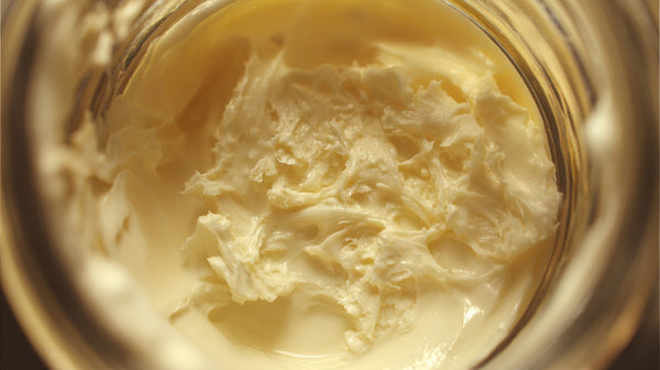 Shows A Close Up View Of A Jar Filled With A Creamy Substance That To Be A Type Of Ointment Paste — Stock Photo
