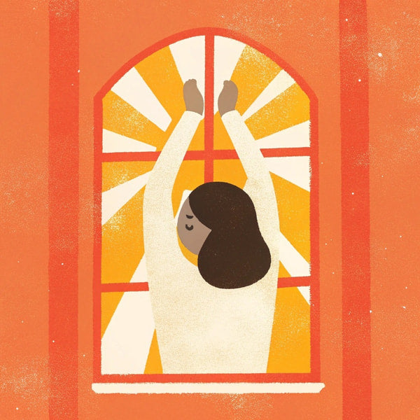 A Person Hanging Onto A Window Frame With Their Arms Extended Outward Appearing To Be In Distress Seeking Help — Stock Illustration